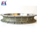 Full bullnose diamond electroplated profiling wheels for edge cutting grinding marble stone